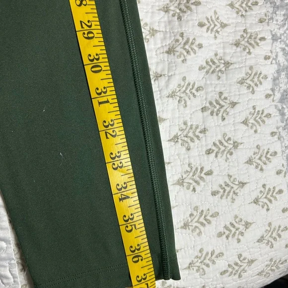 Pink Active Victoria's Secret Green White Gold Elastic Waist Athletic Leggings M - Picture 9 of 9